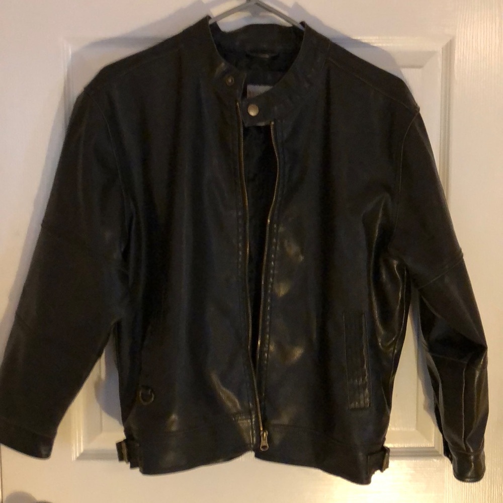 Faux Leather Motercycle Jacket